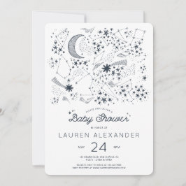 Skrivna i Stars Baby Shower Inbjudningar