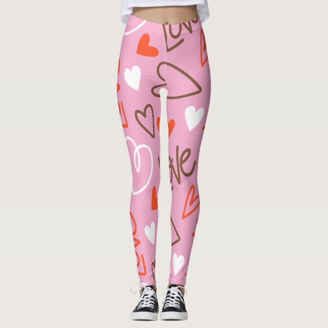 Skrivna Kärlek Hearts Leggings (Framsida)