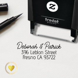 Skrivna Namn med returadress Elegant Självfärgande Stämpel