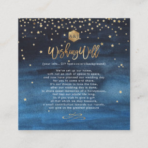 Skrivna på Wishing Wishing Cards i Guld Fyrkantigt Visitkort