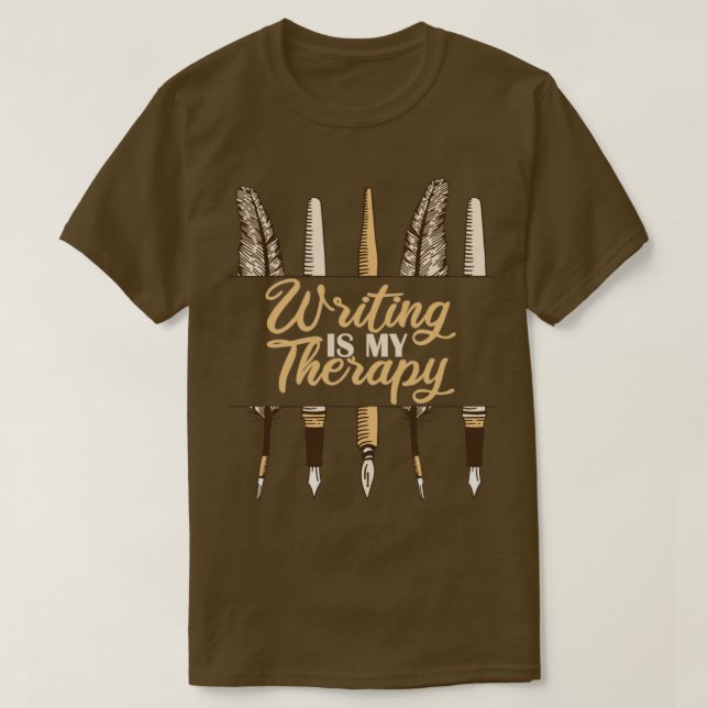 Skrivning är min terapi t shirt (Design framsida)
