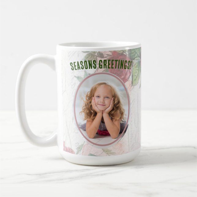 Skrivning av avkomprimerat Röd ros på Papper Kaffemugg (Vänster)