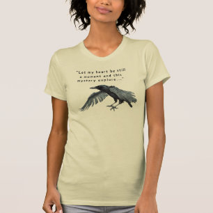 Skrivning Kvinnors Kortärmad Raven T Shirt