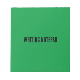 Skrivning-Notepad Tryckt Kelly grön bakgrund Anteckningsblock