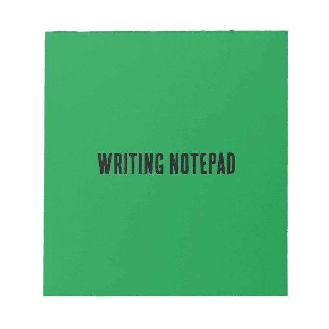Skrivning-Notepad Tryckt Kelly grön bakgrund Anteckningsblock (Framsida)