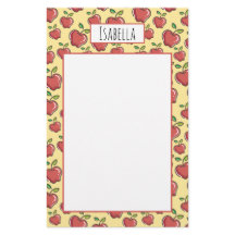 Skrivning om färska röda äpplen