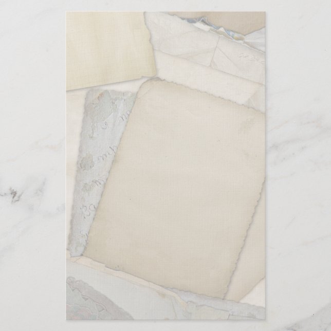 Skrivning om gamla Bok-täckblad Brevpapper (Framsida)