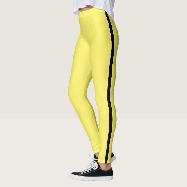 Skrivningar för Gulten Black Side Rand Välj Färg Leggings (Vänster)