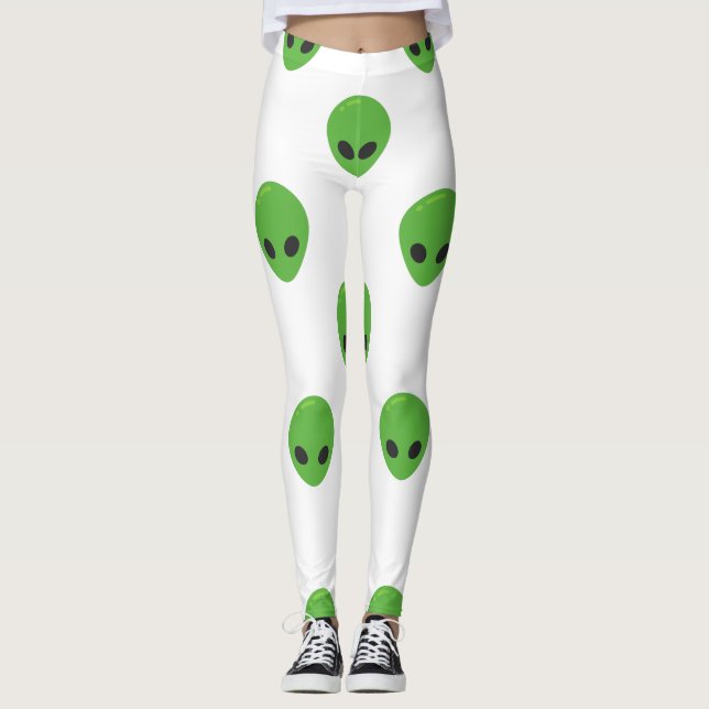 Skrivningar för utomjordingar i emoji leggings (Framsida)
