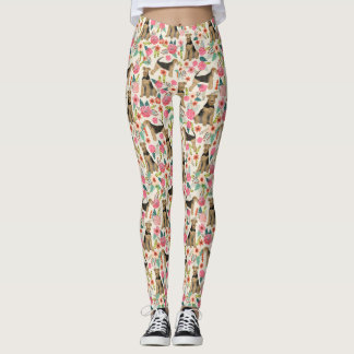 Skrivningar om Blommigt av Airedale Terrier Leggings