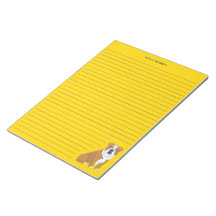 Skrivpapper för engelska bulldog-länkade skrivpapp