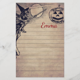 Skrivpapper för Vintage Halloween-format Brevpapper