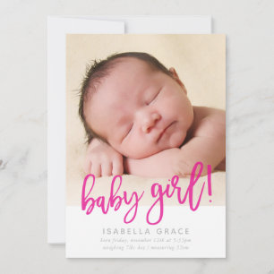 Skrivskript för den enkla rosan MODERN BABY PHOTO Meddelande