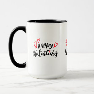Skrivstil för lycklig Valentineser Mugg