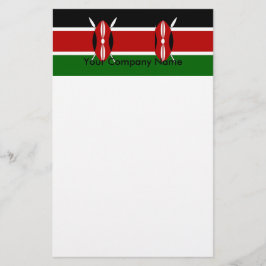 Skrivstil med Flagga i Kenya Brevpapper