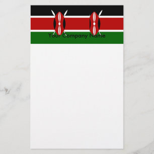 Skrivstil med Flagga i Kenya Brevpapper