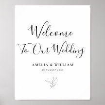 skrivtecken för svartvitt välkomsttecken för enkel