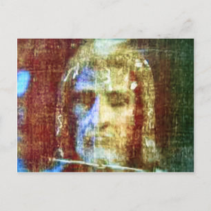 Skrod av Turin Ansikte Jesus Kristus färgad Vykort