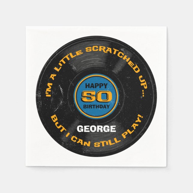 Skrökt post 50:e födelsedagen pappersservett (Framsidan)