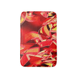 Skrökt rött rosett band som simulerar rörelse badrumsmatta