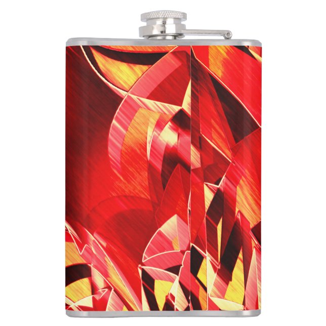 Skrökt rött rosett band som simulerar rörelse fickplunta (Baksidan)