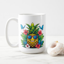 Skrost ananas Butterfly Kaffemugg