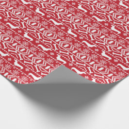 Skrot av Dachshund Fair Isle Presentpapper