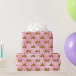 Skrot av Faux glitter krona Princess party Presentpapper