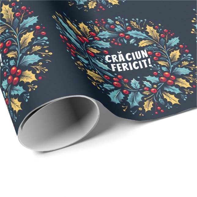 Skrot av humlebär (wandeden Rumänska Flagga Wrap) Presentpapper (Rullad Hörn)