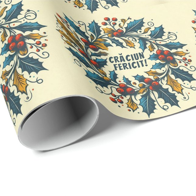 Skrot av humlebär (wandeden Rumänska Flagga Wrap) Presentpapper (Rullad Hörn)
