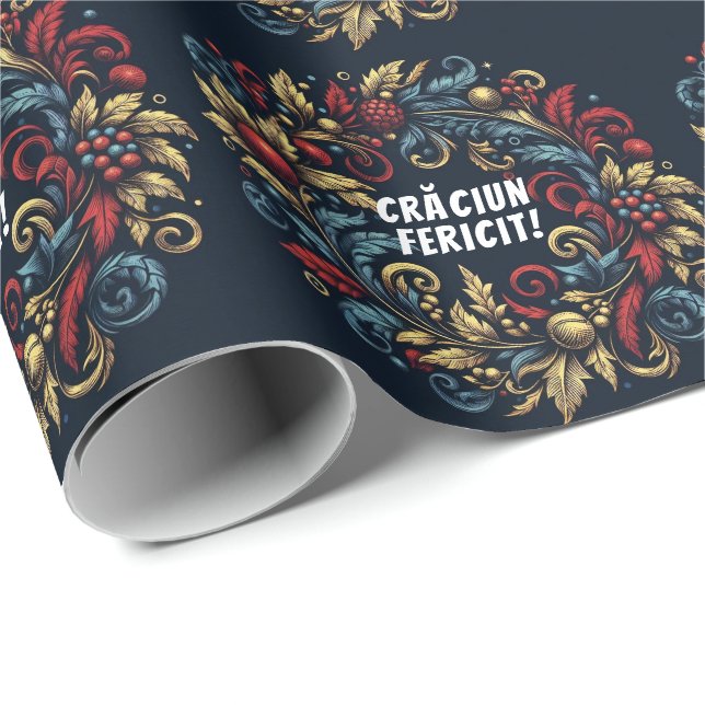 Skrot av humlebär (wandeden Rumänska Flagga Wrap) Presentpapper (Rullad Hörn)