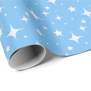 Skrot av kelestial Blue och White Starry Night Gif Presentpapper