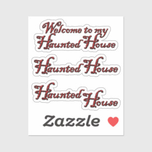 Skrot Bok Halloween Haunween House Klistermärken