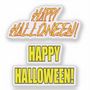 Skrot Bok Happy halloween Klistermärken