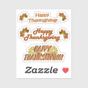 Skrot Bok Happy thanksgiving Klistermärken