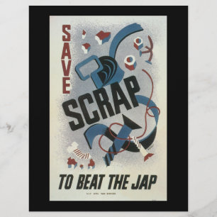 Skrot Metall Världskrig 2 Reklamblad