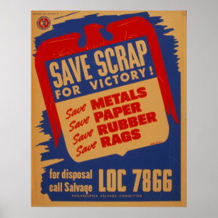 Skrot Salvage WPA Vintage affisch