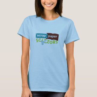 Skrota den pappra Scizzors logotypen Tee Shirt