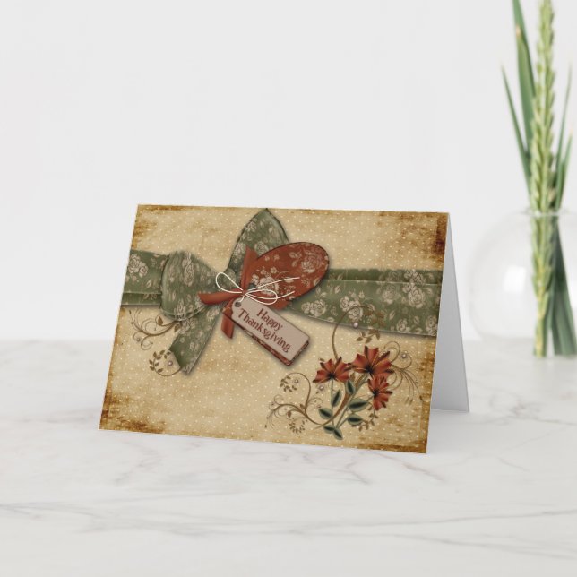 Skrotkort för Thanksgiving Helgkort (Framsida)