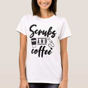 Skrubbar och kaffe t shirt