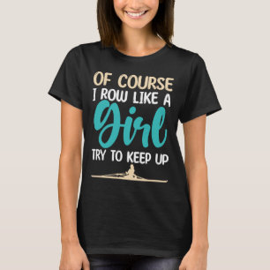 skrullande, roterande, coxswain coxless rower t shirt