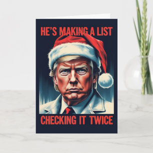 Skrumma Naughty List-julkort Helgdag Kort