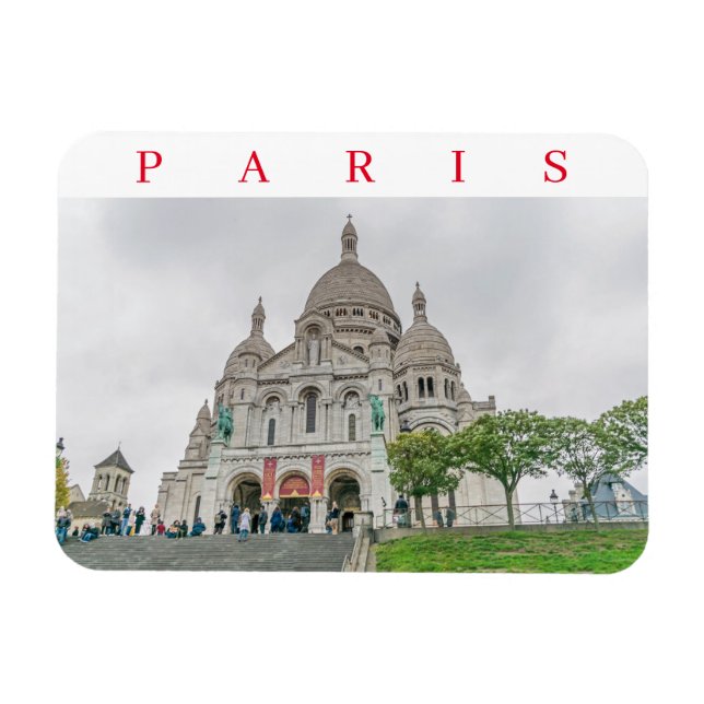 Skrutmagnet i Paris Sacre Coeur Basilica Magnet (Horisontell)