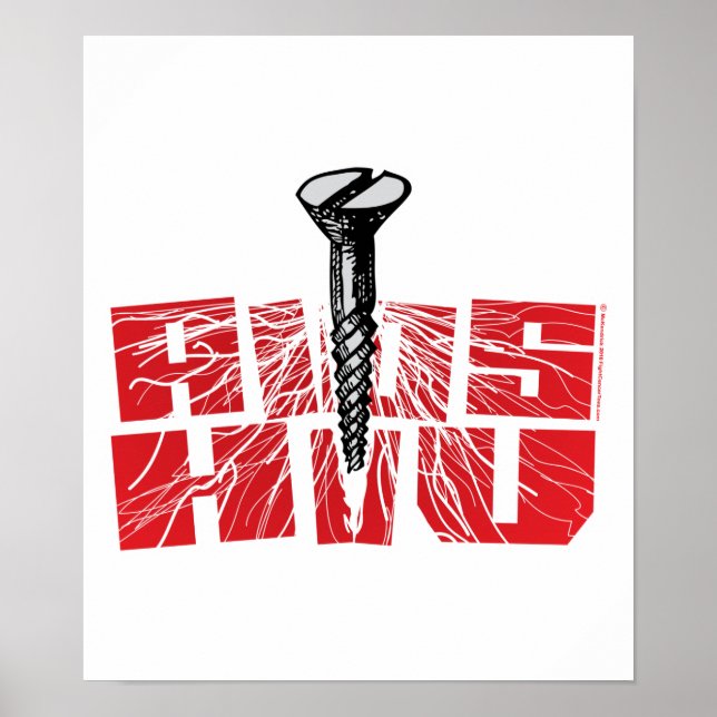 Skruva AIDS/hiv Poster (Framsidan)