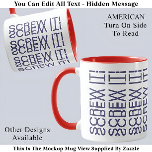 Skruva! AmericanHidden Message 150B Funny Quote Mugg