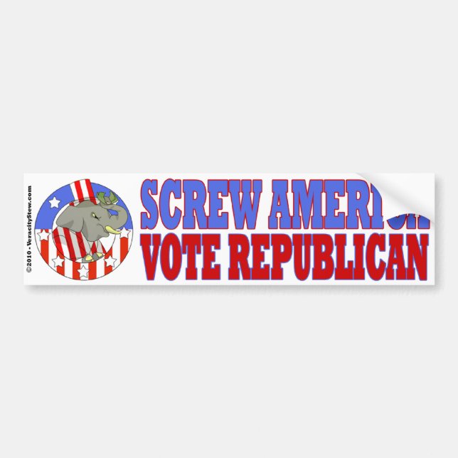 Skruva Amerika rikliga Stkr Bildekal (Framsidan)