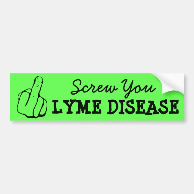 Skruva att Lyme Disease Awareness Bumper Sticker Bildekal (Framsidan)