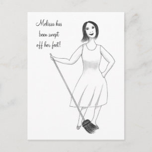 Skruva av hennes Feet Möhippa Inbjudan Postcard Vykort