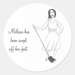 Skruva av hennes Möhippa Runt Klistermärke
