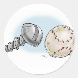 skruva boll runt klistermärke